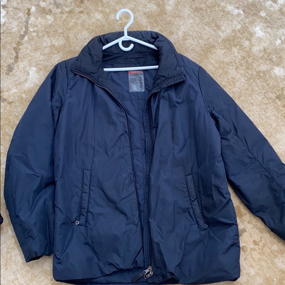 Men’s navy blue nylon Prada jacket